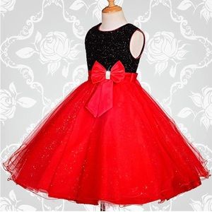A red girls size 6 dress.